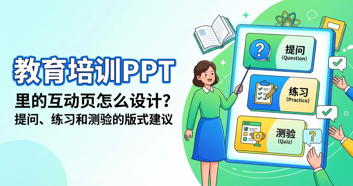 教育培训PPT里的互动页怎么设计?提问、练习和测验的版式建议 教育培训PPT里的互动页怎么设计?提问、练习和测验的版式建议