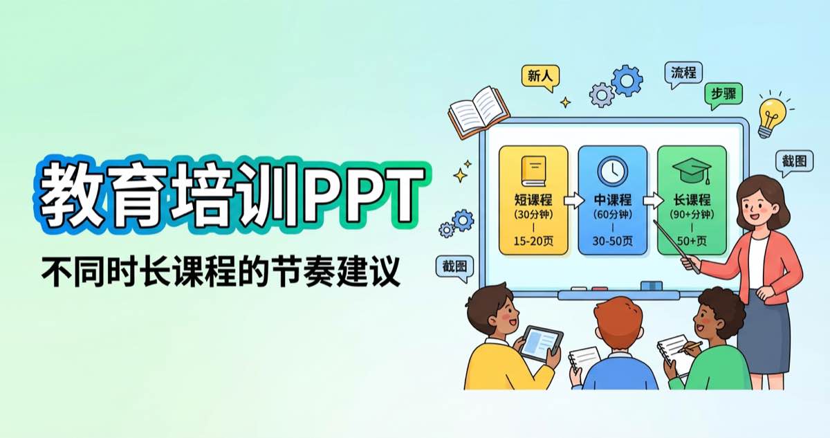 教育培训PPT推荐多少页?不同时长课程的节奏建议 教育培训PPT推荐多少页?不同时长课程的节奏建议