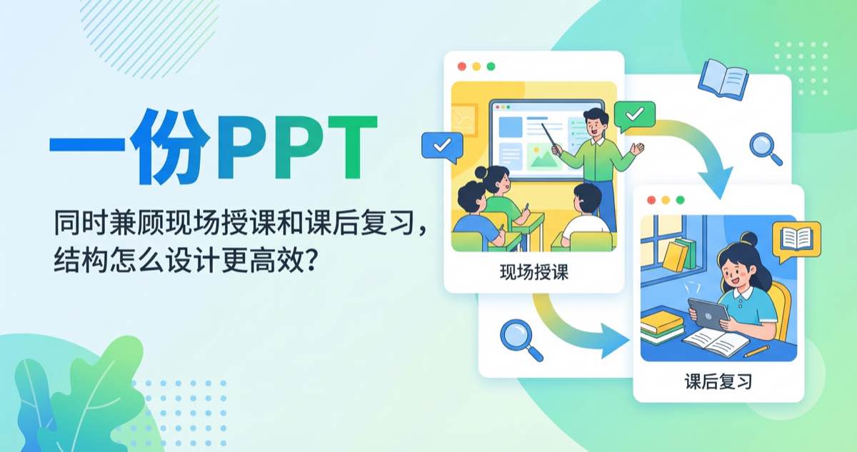 一份PPT同时兼顾现场授课和课后复习,结构怎么设计更高效? 一份PPT同时兼顾现场授课和课后复习,结构怎么设计更高效?
