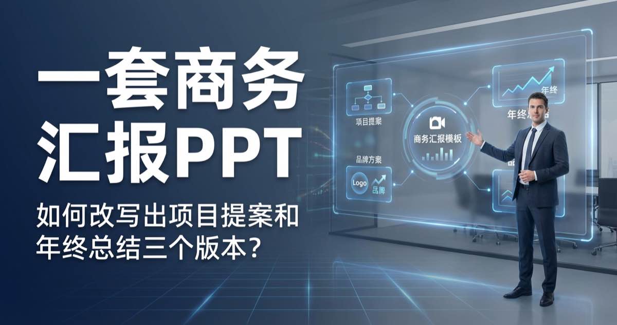 一套商务汇报PPT模板,如何改写出项目提案和年终总结三个版本? 一套商务汇报PPT模板,如何改写出项目提案和年终总结三个版本?