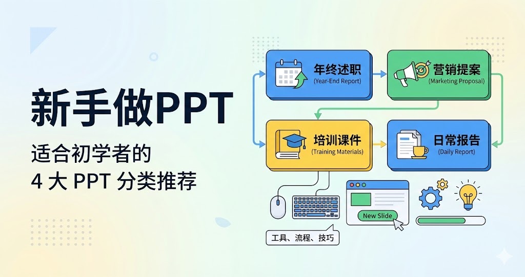 新手做PPT先从哪一类开始?适合初学者的 4 大 PPT 分类推荐 新手做PPT先从哪一类开始?适合初学者的 4 大 PPT 分类推荐