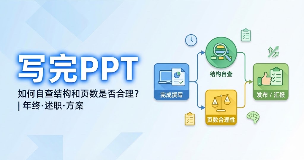 写完PPT后,如何自查结构和页数是否合理? 写完PPT后,如何自查结构和页数是否合理?