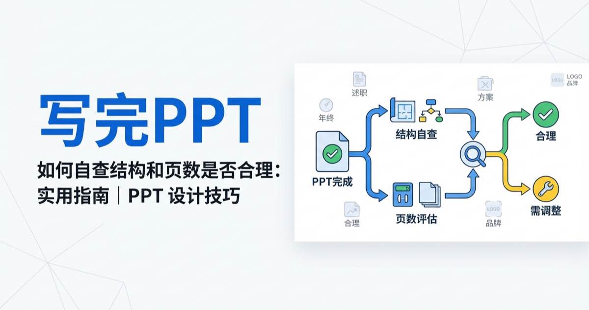 写完PPT后,如何自查结构和页数是否合理:实用指南|PPT设计技巧 写完PPT后,如何自查结构和页数是否合理:实用指南|PPT设计技巧
