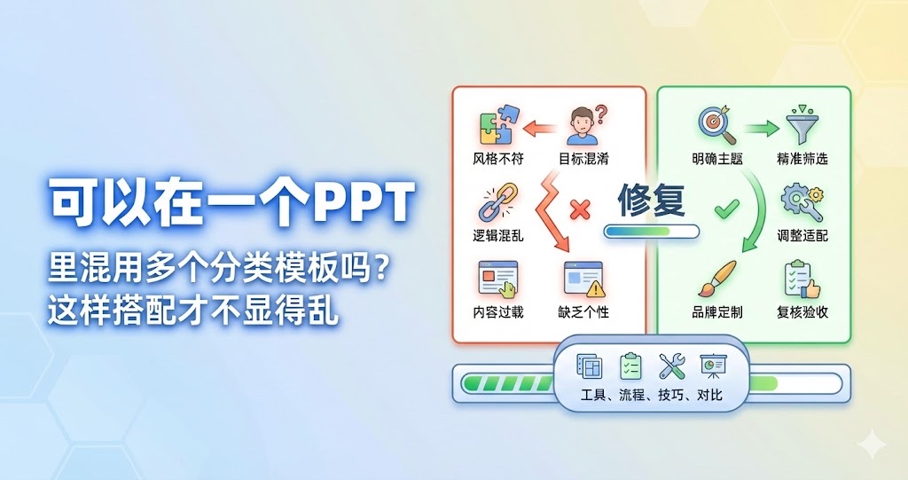 可以在一个PPT里混用多个分类模板吗?这样搭配才不显得乱 可以在一个PPT里混用多个分类模板吗?这样搭配才不显得乱
