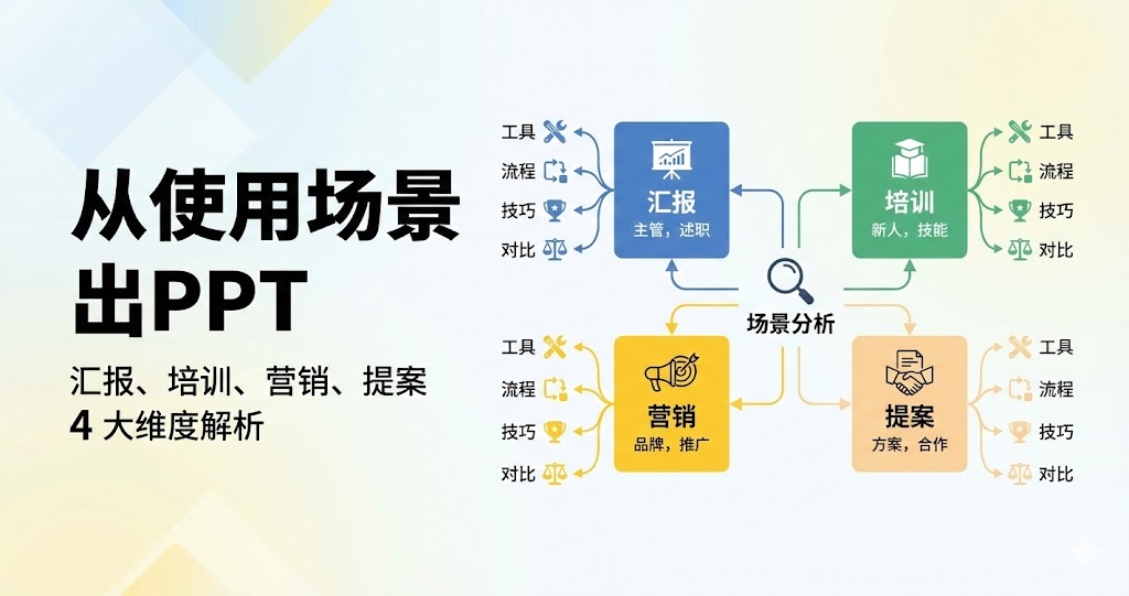 从使用场景出发选 PPT:汇报、培训、营销、提案 4 大维度解析 从使用场景出发选 PPT:汇报、培训、营销、提案 4 大维度解析