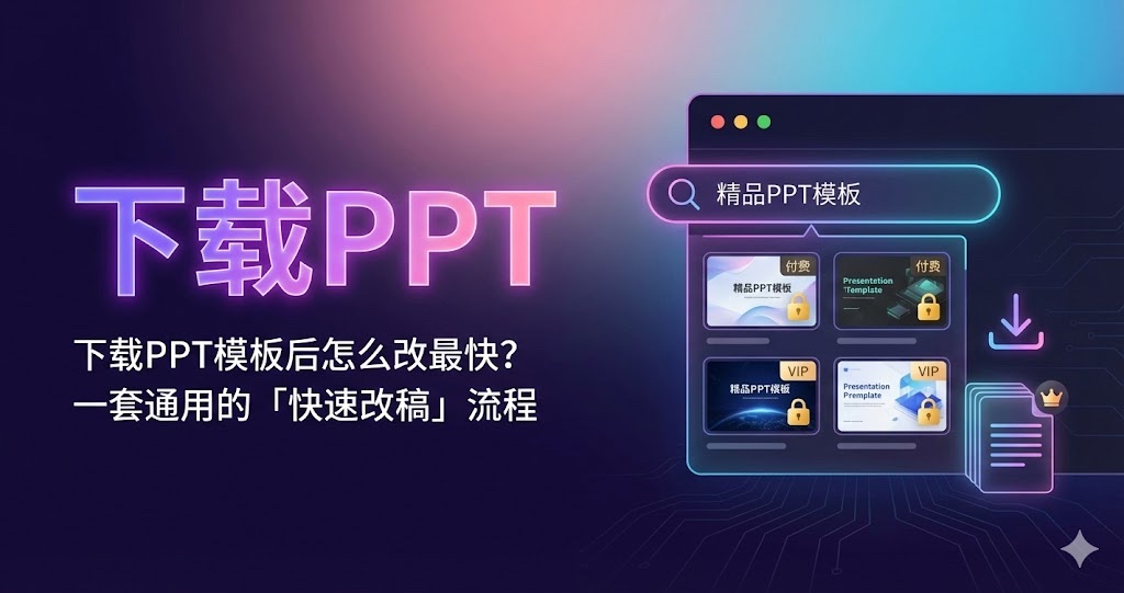 下载PPT模板后怎么改最快?一套通用的「快速改稿」流程 下载PPT模板后怎么改最快?一套通用的「快速改稿」流程