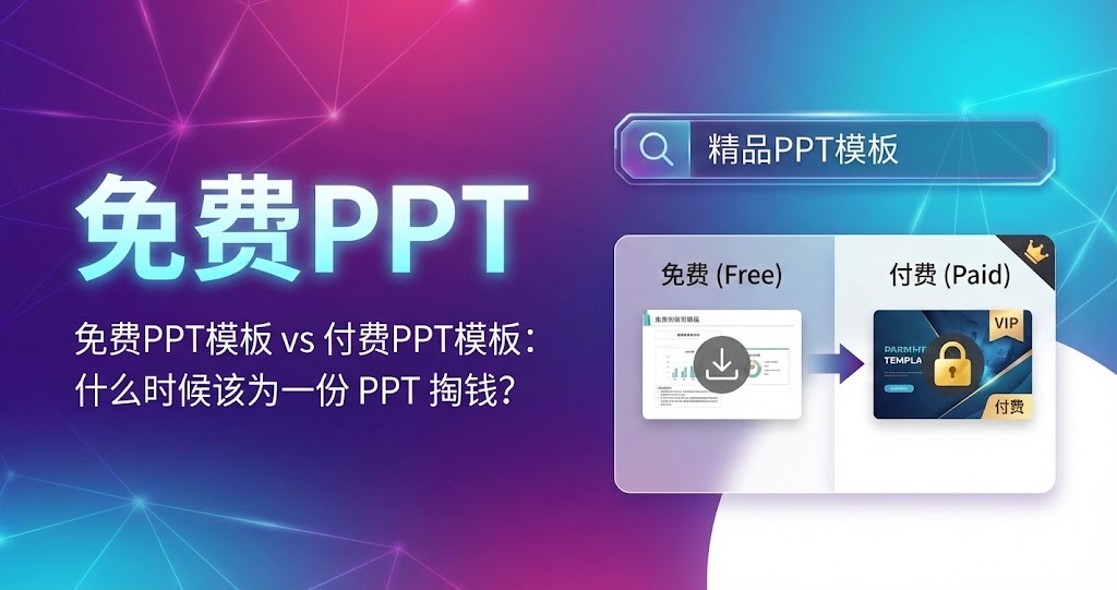 免费PPT模板 vs 付费PPT模板:什么时候该为一份 PPT 掏钱? 免费PPT模板 vs 付费PPT模板:什么时候该为一份 PPT 掏钱?