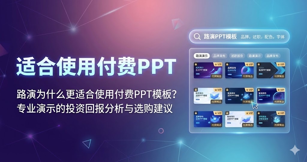 路演为什么更适合使用付费PPT模板?专业演示的投资回报分析与选购建议 路演为什么更适合使用付费PPT模板?专业演示的投资回报分析与选购建议