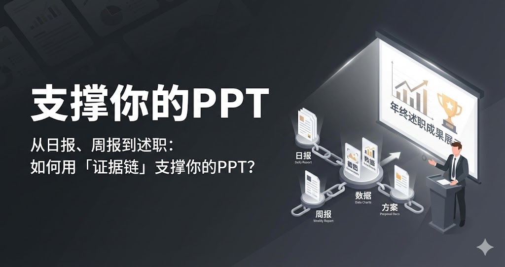 从日报、周报到述职:如何用「证据链」支撑你的PPT? 从日报、周报到述职:如何用「证据链」支撑你的PPT?