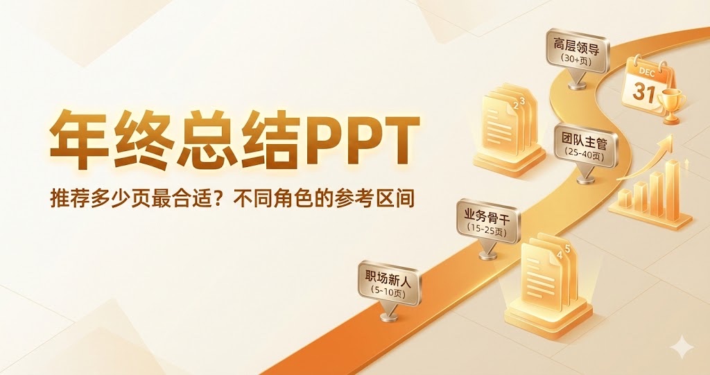 年终总结PPT推荐多少页最合适?不同角色的参考区间 年终总结PPT推荐多少页最合适?不同角色的参考区间